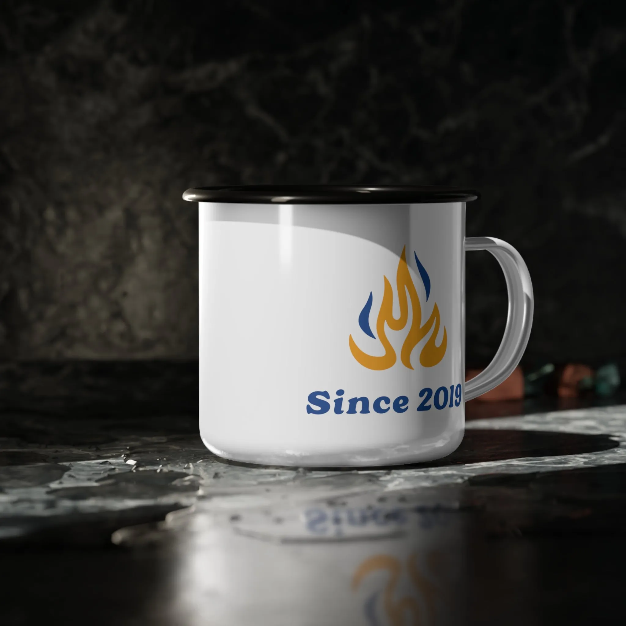 Old School Happy Camper Enamel Camp Cup