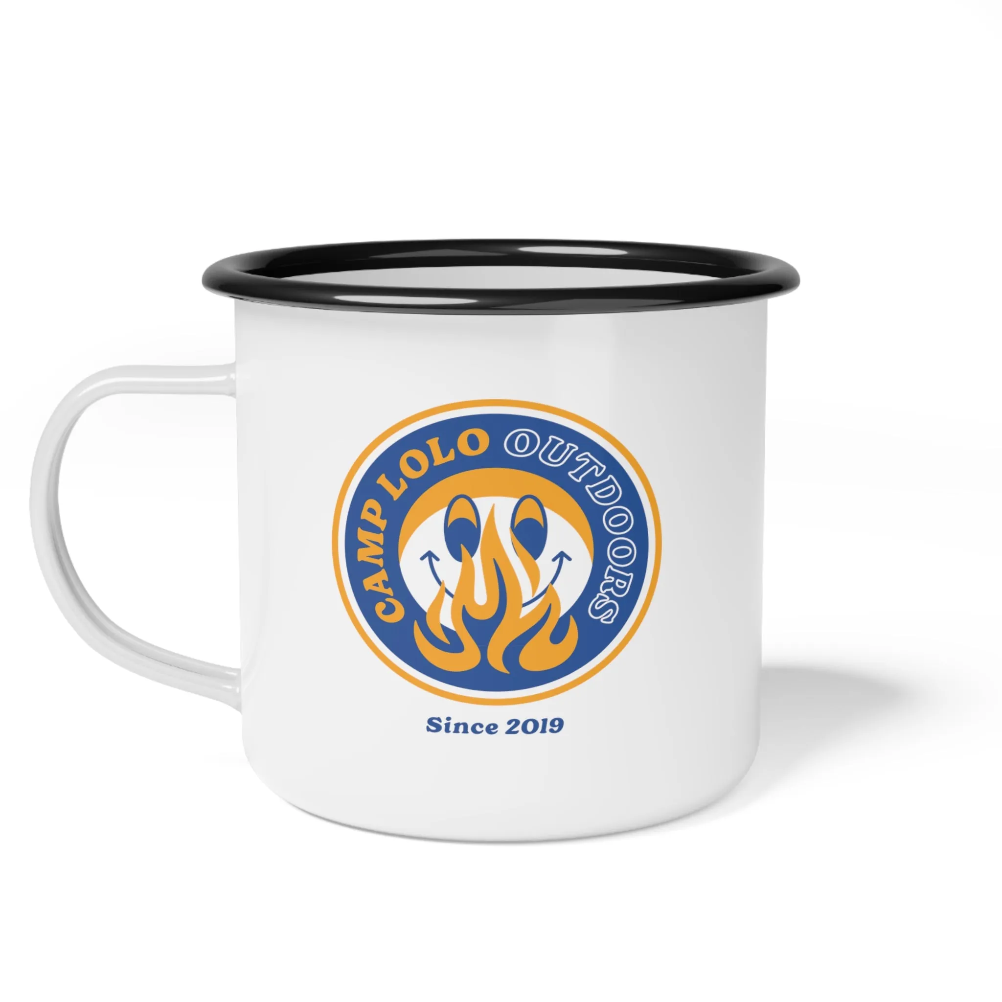 Old School Happy Camper Enamel Camp Cup