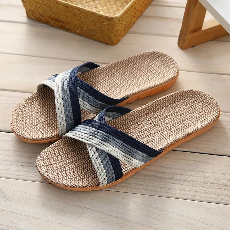 Oliver Romano Flax Linen Slippers