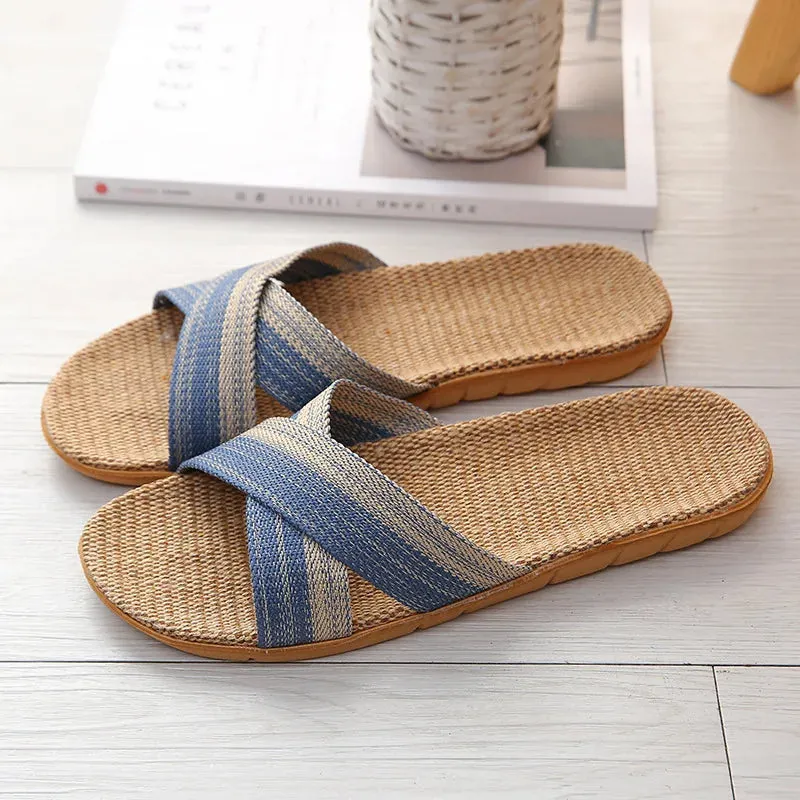 Oliver Romano Flax Linen Slippers
