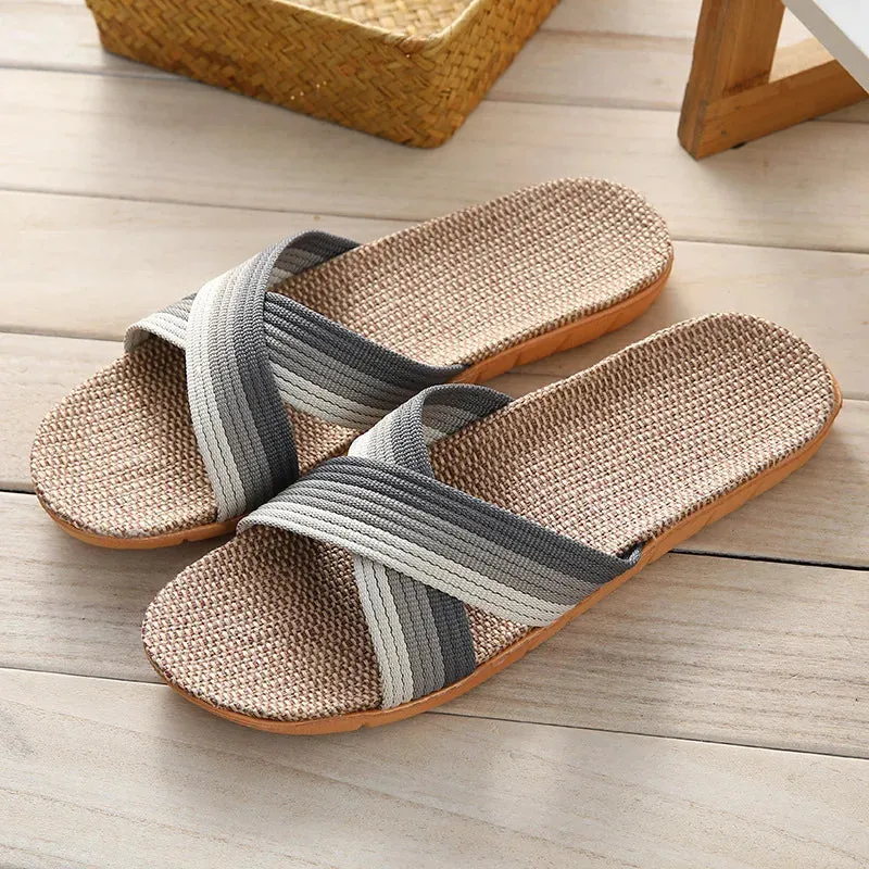 Oliver Romano Flax Linen Slippers