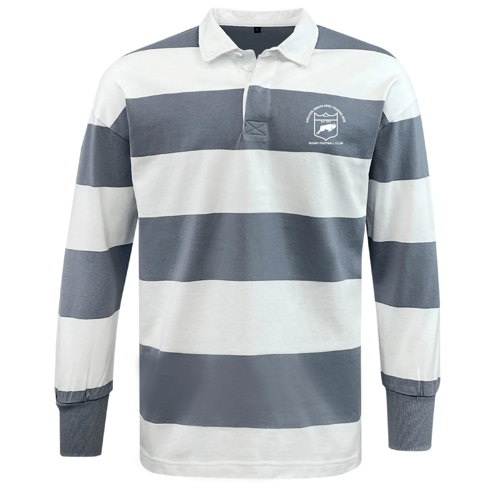 Omaha GOATS Rugby Classic Long Sleeve Hooped Rugby Jersey