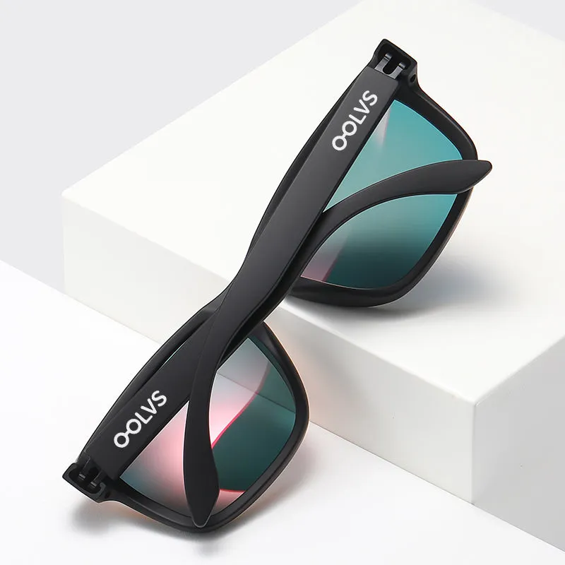 OOLVS Men Sports Polarized Sunglasses, Driving Fishing Cycling Square Sun Glasses, Protective Glasses, Classic Women Spectacles Fashion Frame Gafas De Sol
