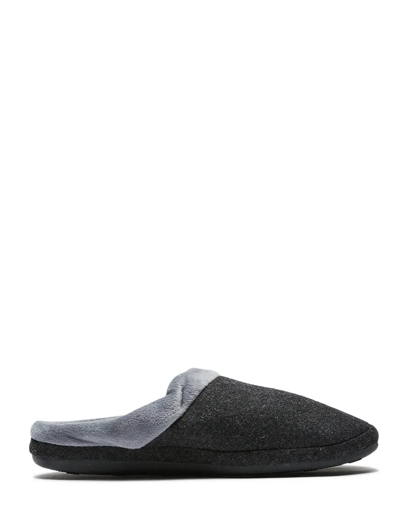 Orthotic Slip-On Slippers - Charcoal Marle