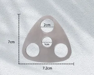 Outdoor Camping Triangular Hanging Pot Bracket Portable Tripod Ring Stainless Barbecue Rack Picnic Multifunctional Ring Hook