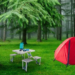 Outdoor Folding Camping Table and Chair Alloy