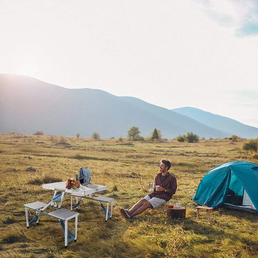 Outdoor Folding Camping Table and Chair Alloy