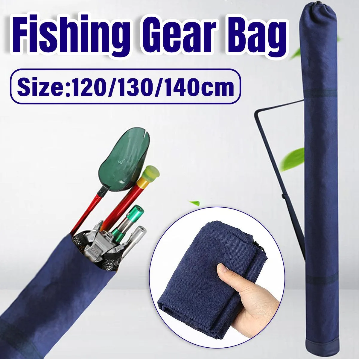 Outdoor Portable Fishing Rod Bag Folding Storage Carrier Waterproof Fishing Case