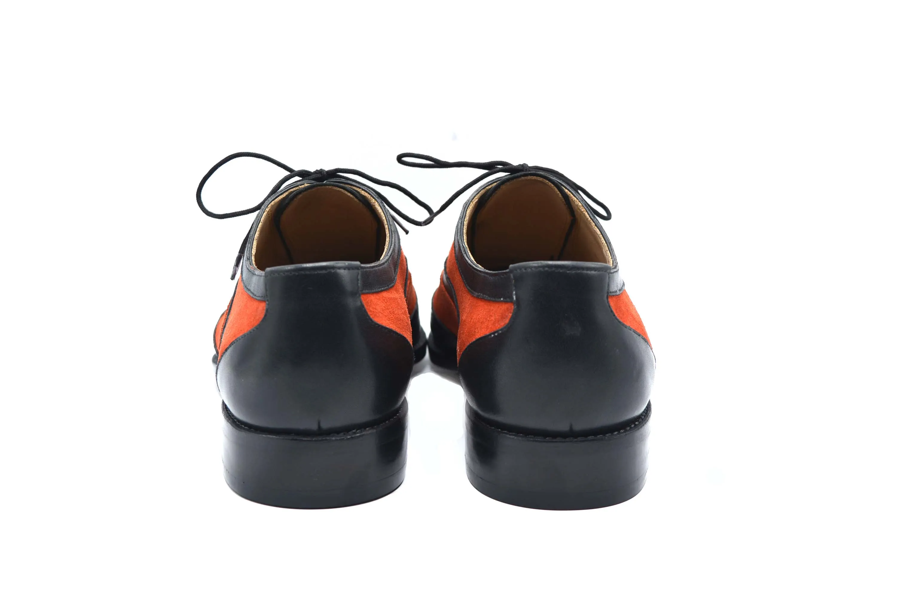 Oxford Wing Tip Suede And Calf Leather Formal Shoes