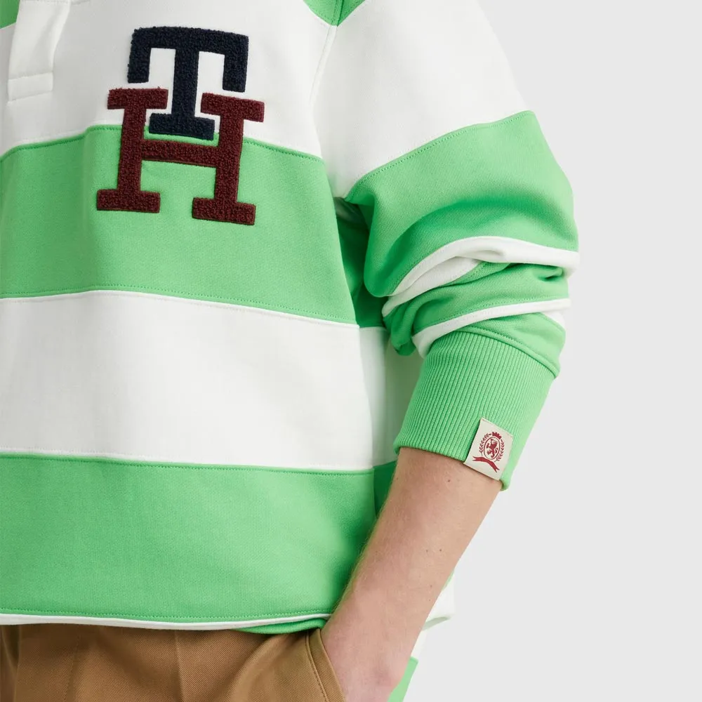 Paneled Striped Rugby Shirt - Stripe