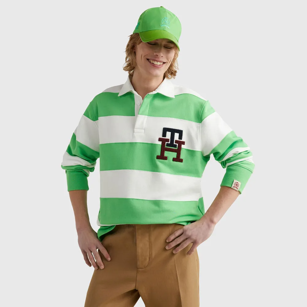 Paneled Striped Rugby Shirt - Stripe