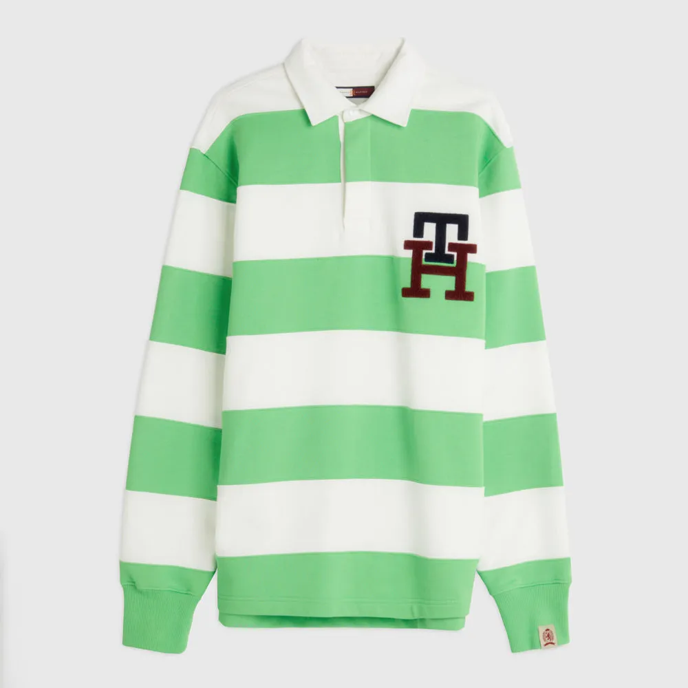 Paneled Striped Rugby Shirt - Stripe