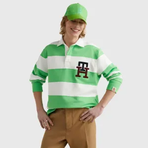 Paneled Striped Rugby Shirt - Stripe