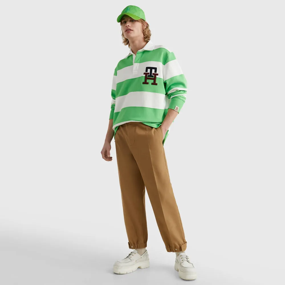 Paneled Striped Rugby Shirt - Stripe