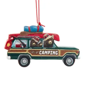 Papa Bear & Son -Let's Go Camping" Ornament