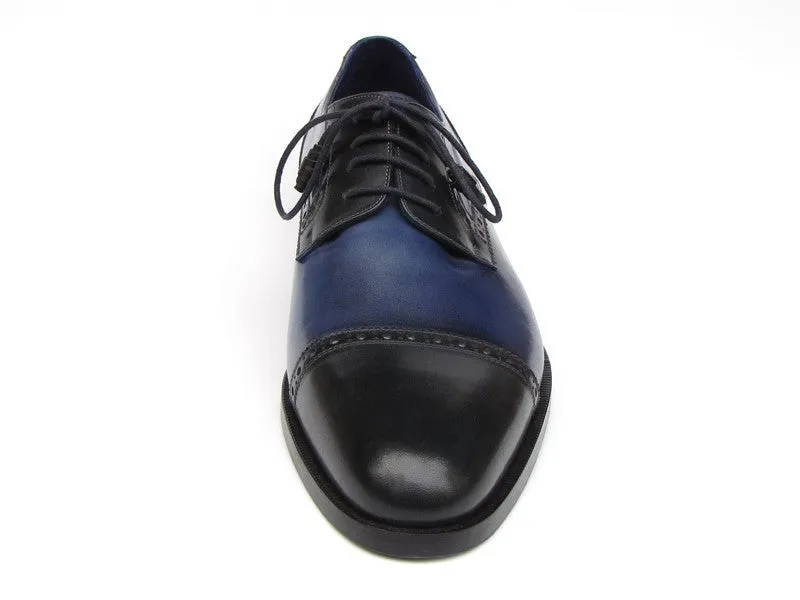 Paul Parkman Men's Blue Leather Derby Shoes