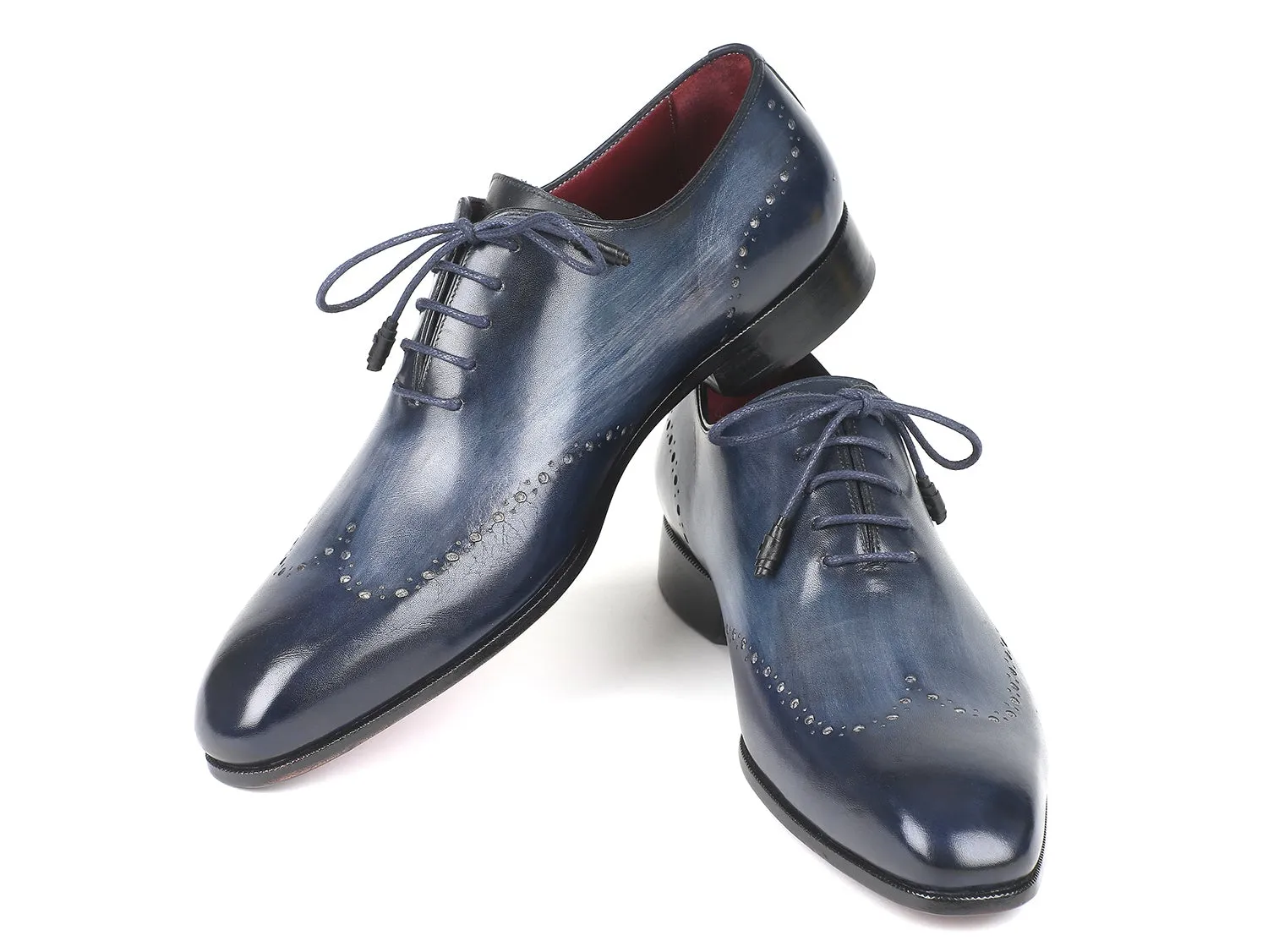 Paul Parkman Men's Navy Wingtip Oxfords