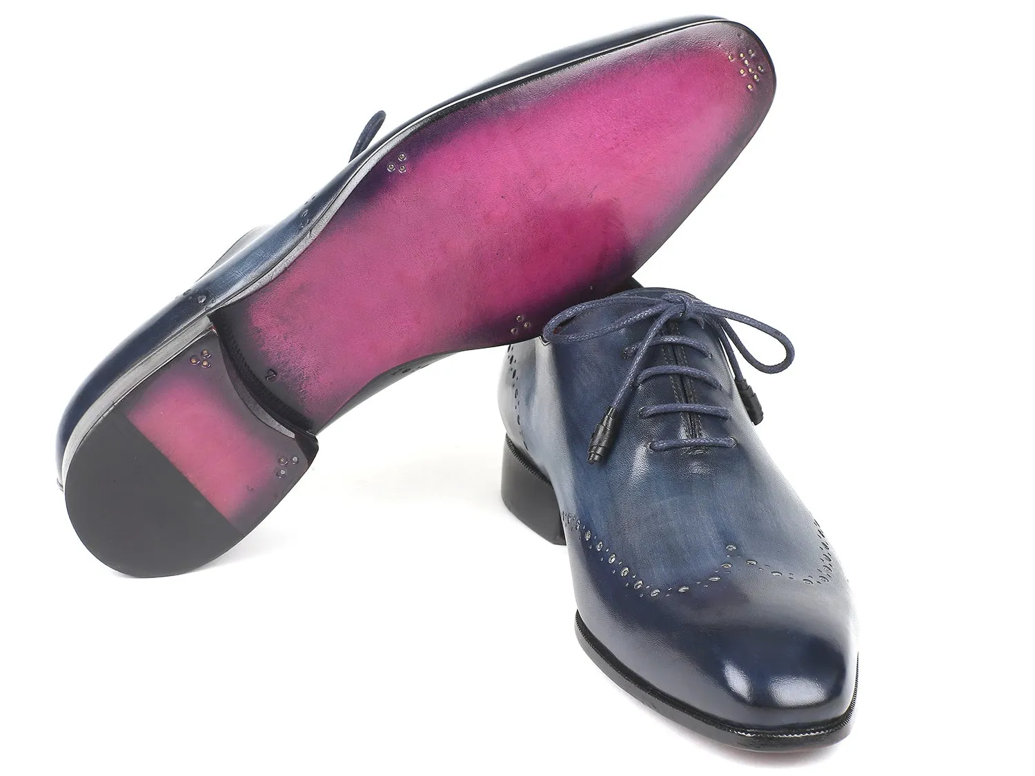 Paul Parkman Men's Navy Wingtip Oxfords