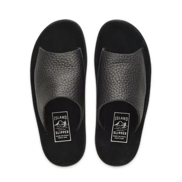 PBS705BH Island Slipper Bull Hide Slide Black