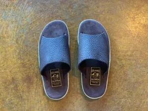PBS705BH Island Slipper Bull Hide Slide Chocolate
