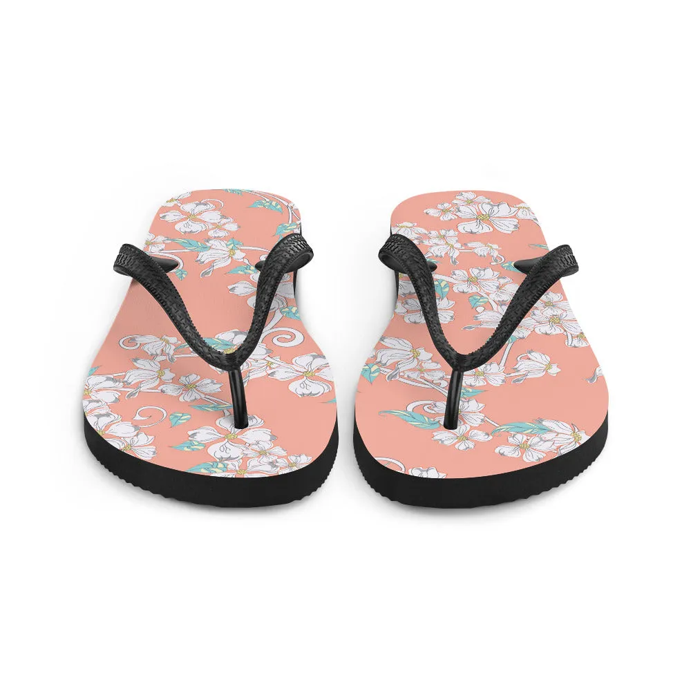 Pink Floral - Sustainably Made Flip-Flops