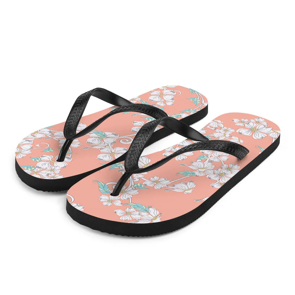 Pink Floral - Sustainably Made Flip-Flops