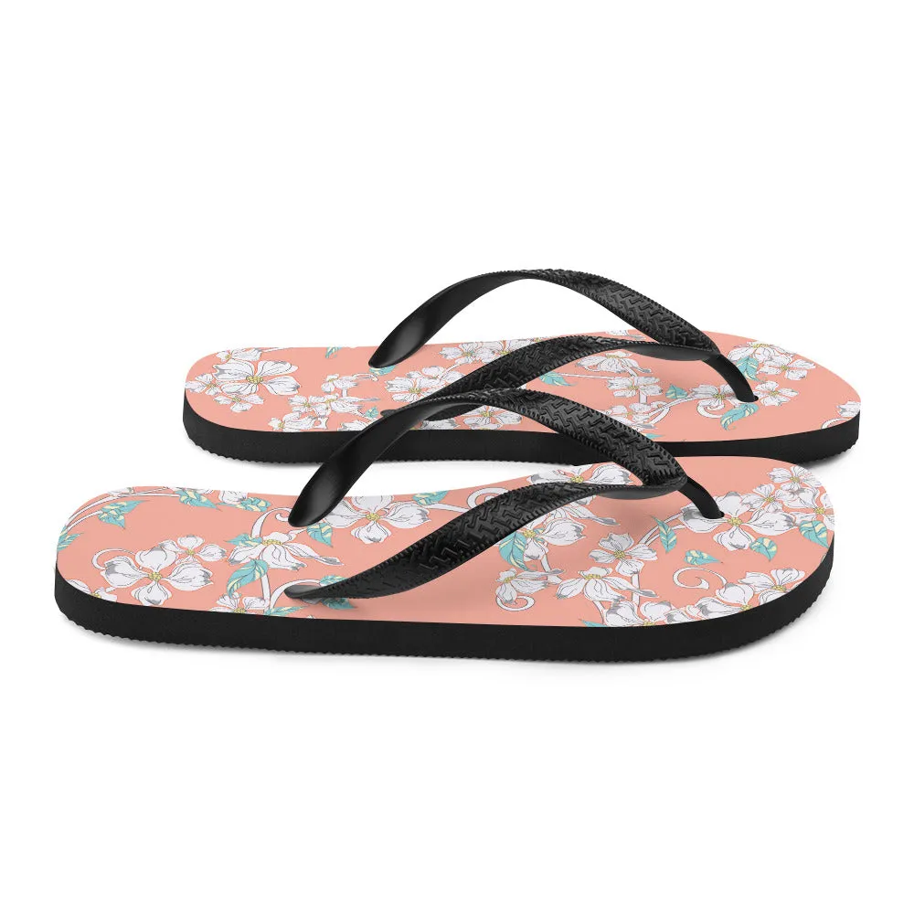 Pink Floral - Sustainably Made Flip-Flops