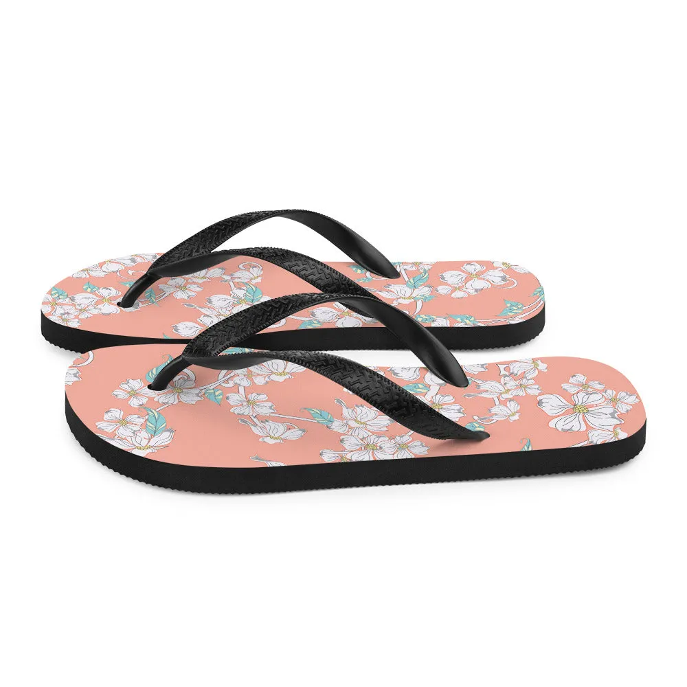 Pink Floral - Sustainably Made Flip-Flops