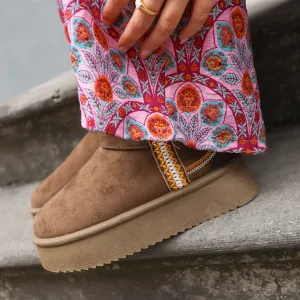 Platform boots aztek bruin