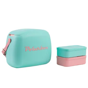 Polarbox CoolerBag & 2 Lunch Box Cyan Rosa Baby 6 Liter 10011