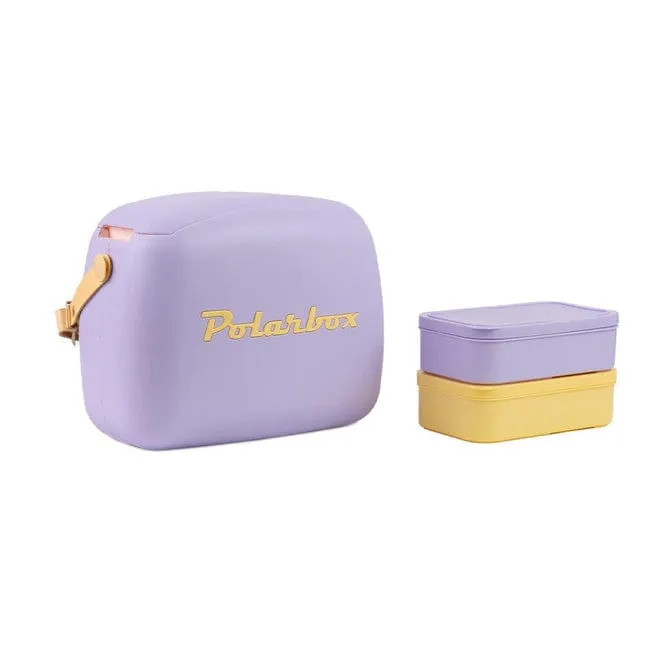 Polarbox CoolerBag & 2 Lunch Box Lilac Yellow 6 Liter 10013