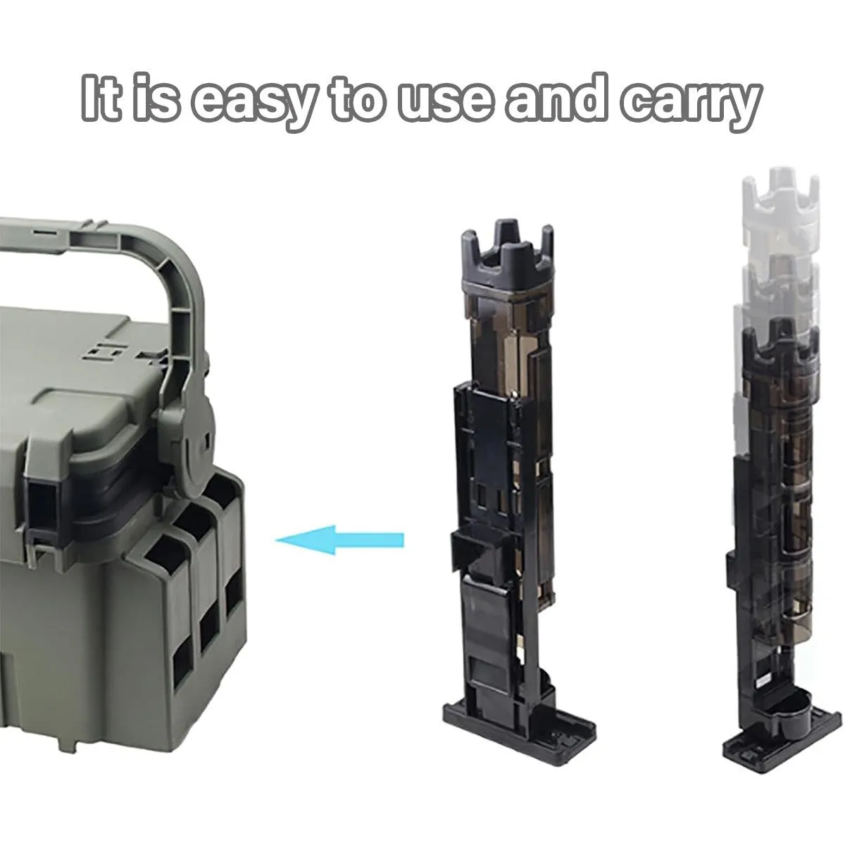 Pole Riser Fishing Box Accessories Adjustable Rod Bucket Holder Tackle Gear