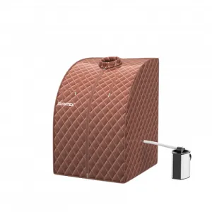 Portable Personal Steam Sauna Spa with 3L Blast-proof Steamer Chair-Coffee - Col