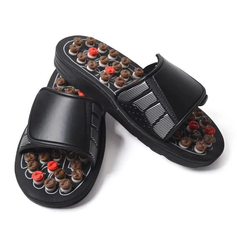 Premium Acupoint Massage Slippers for Foot Therapy | Unisex Rotating Foot Massager Sandals | Medical Acupressure Shoes for Men & Women