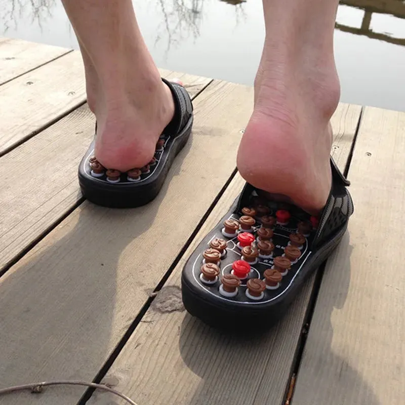 Premium Acupoint Massage Slippers for Foot Therapy | Unisex Rotating Foot Massager Sandals | Medical Acupressure Shoes for Men & Women