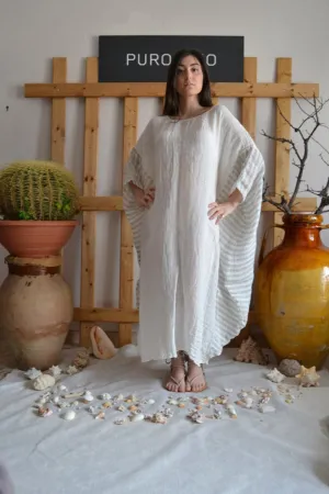 Pure Italian Linen Positano  Tunic Large Dress Bicolor