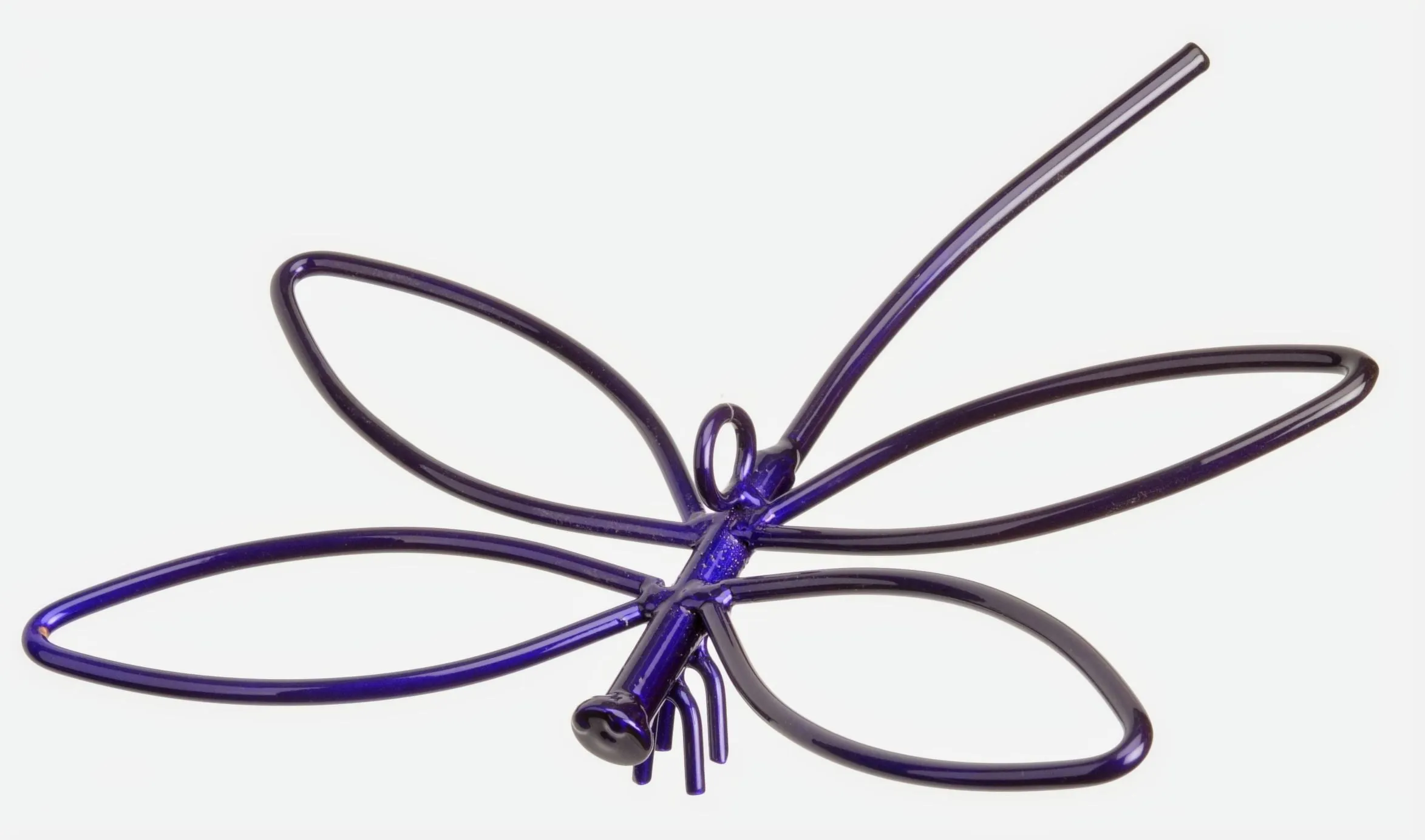 Purple Powder Coated Hanging Metal Dragonfly
