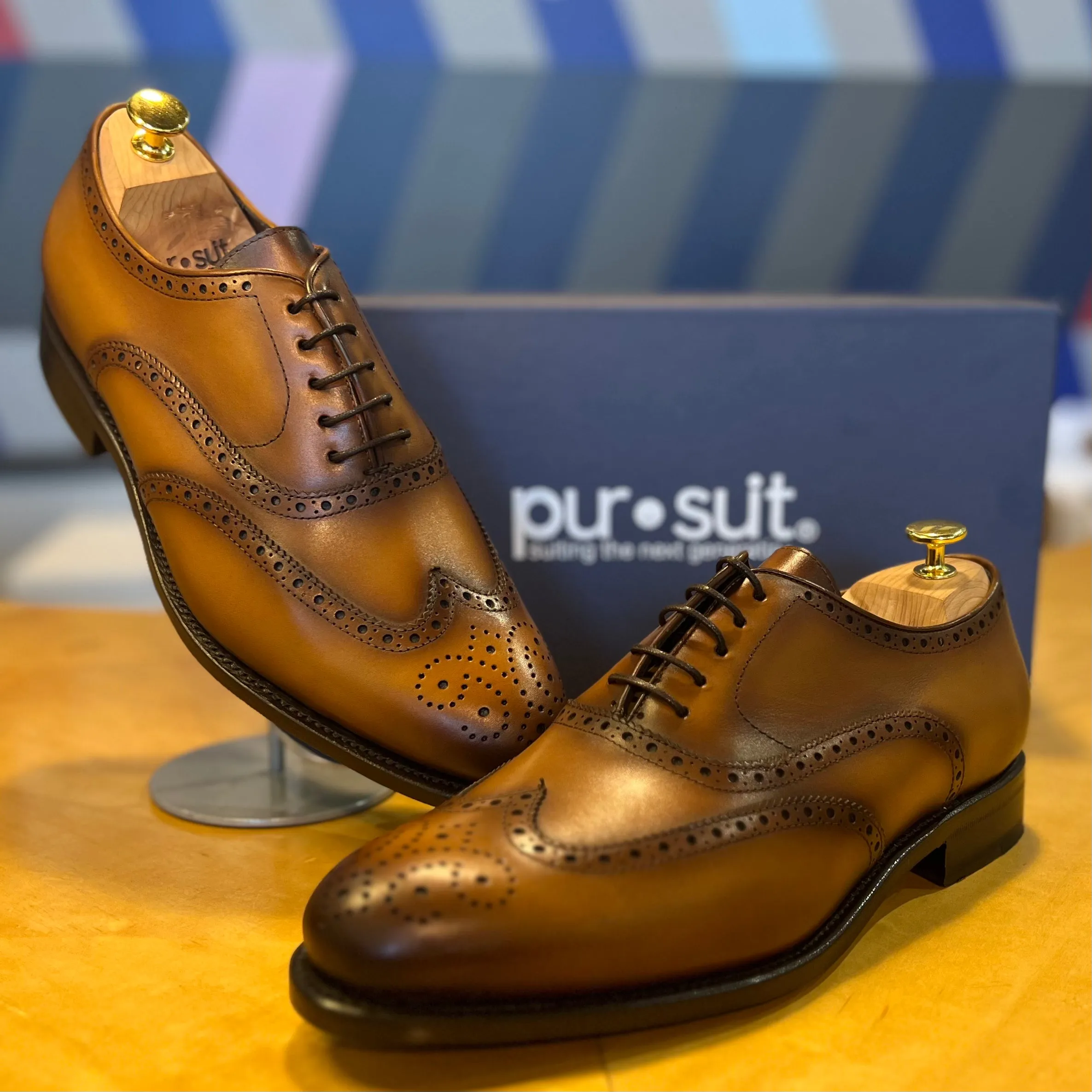 Pursuit Premium Cognac Wingtip