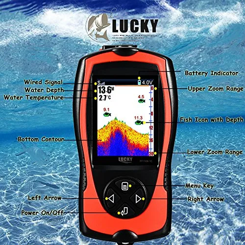 "LUCKY Portable Wired Fish Finder for Kayak and Boat Fishing