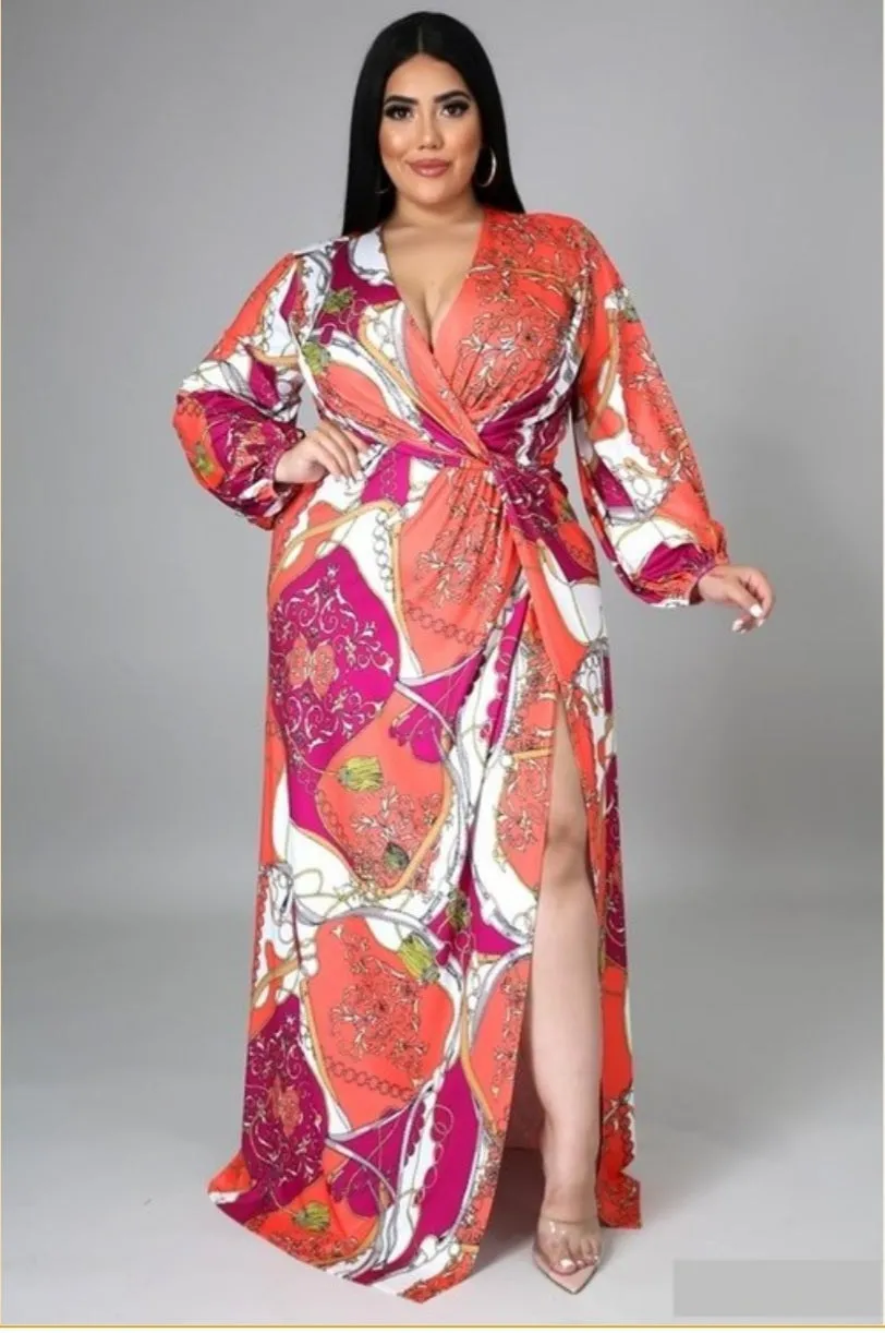 "Sherbert Me Down" Maxi Dress (Reg/Plus  Size)