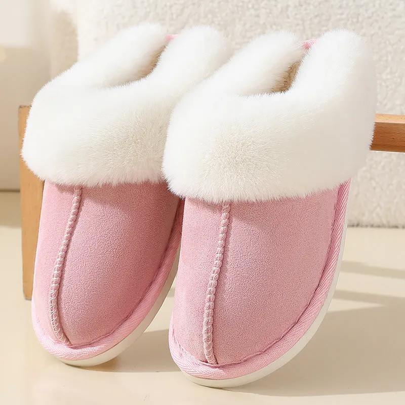 Quroko Slippers for Women Men, Fuzzy Memory Foam Slippers, Winter Cozy Platform House Slippers, Footwear with Anti-Slip Sole Perfect for Indoor & Outdoor Use, Pink