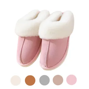 Quroko Slippers for Women Men, Fuzzy Memory Foam Slippers, Winter Cozy Platform House Slippers, Footwear with Anti-Slip Sole Perfect for Indoor & Outdoor Use, Pink