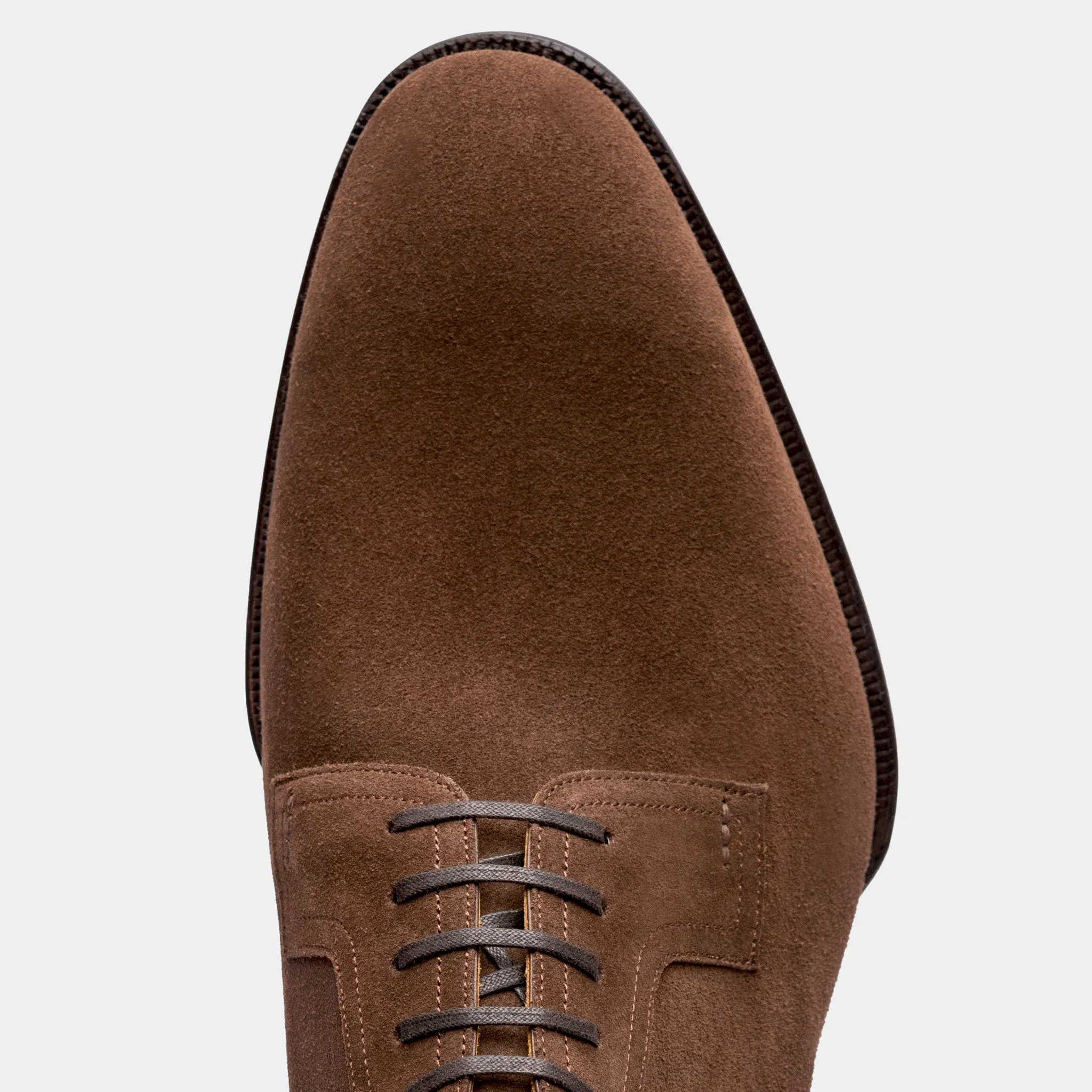 Raj Singhs Brown Suede 5-Eyelet Derby – Handcrafted Italian Leather Elegance