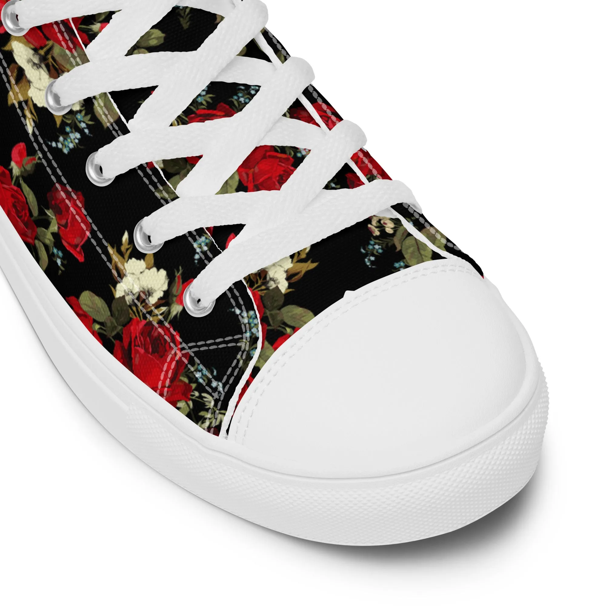 Red Roses High Top Shoes