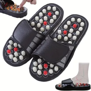 Reflexology Acupressure Foot Massage Slippers – Adjustable & Therapeutic