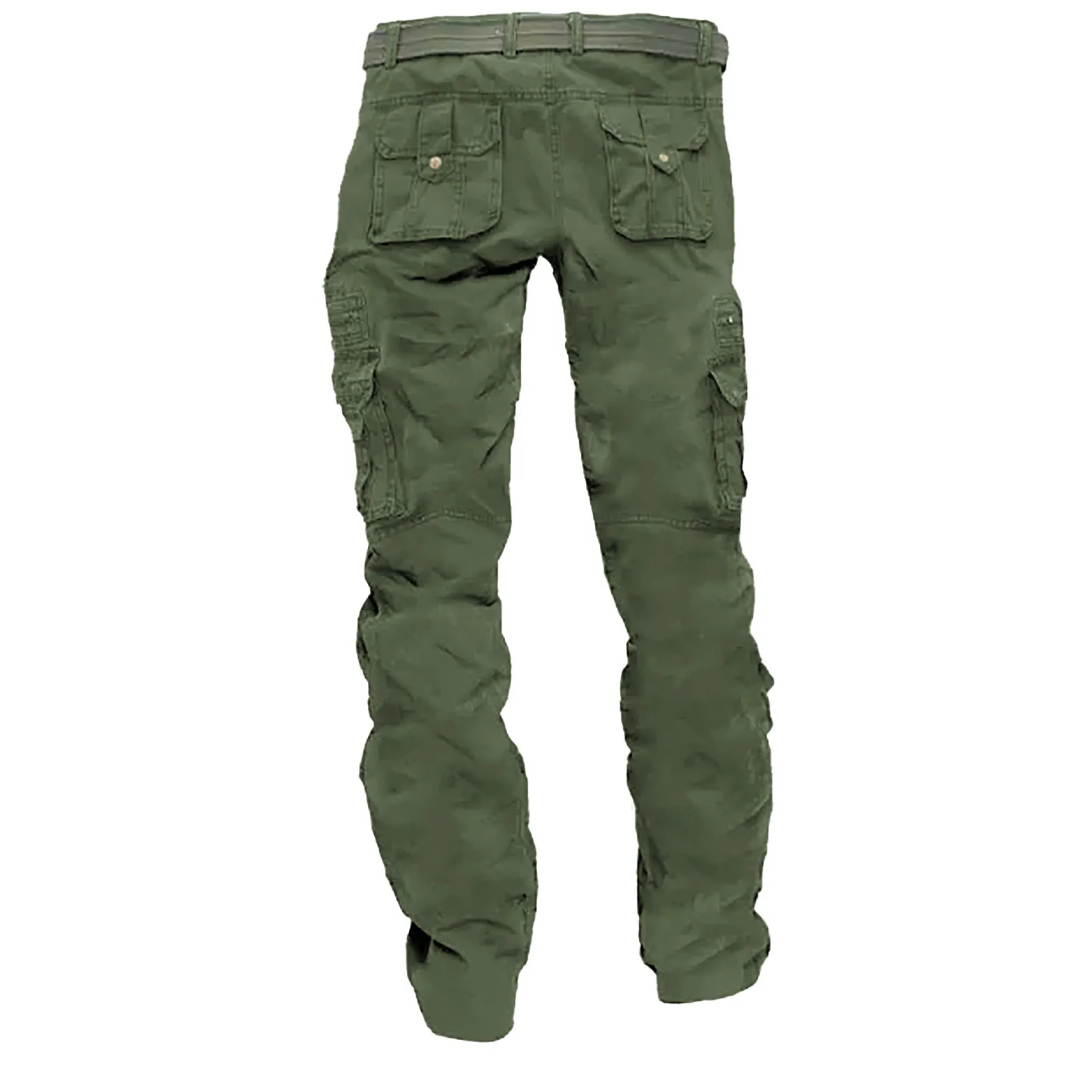 RETRO 100% COTTON ZIPPER  MULTI-POCKETS CARGO PANTS
