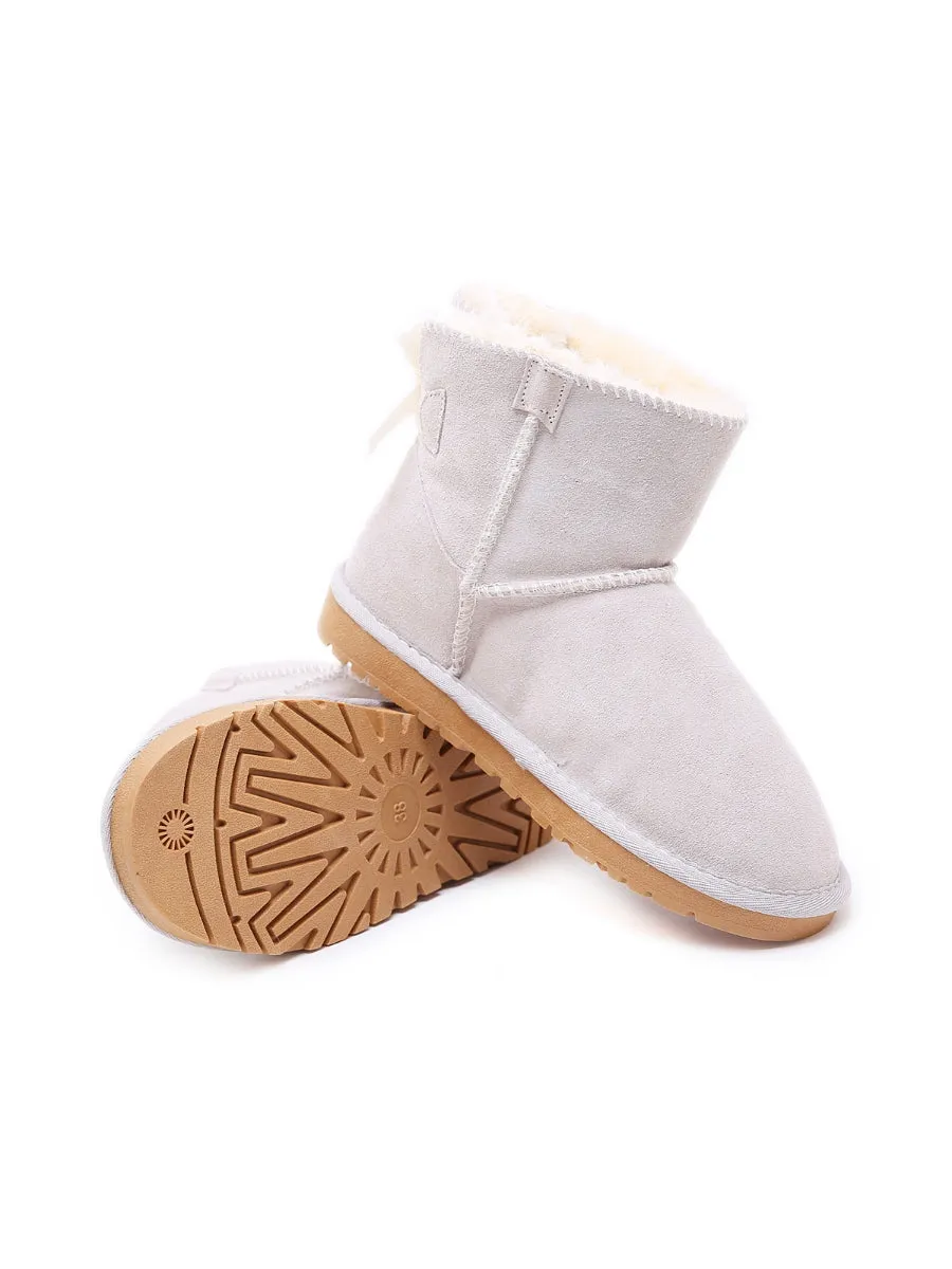 Ribbon Bow-Back Ultra Mini Boots
