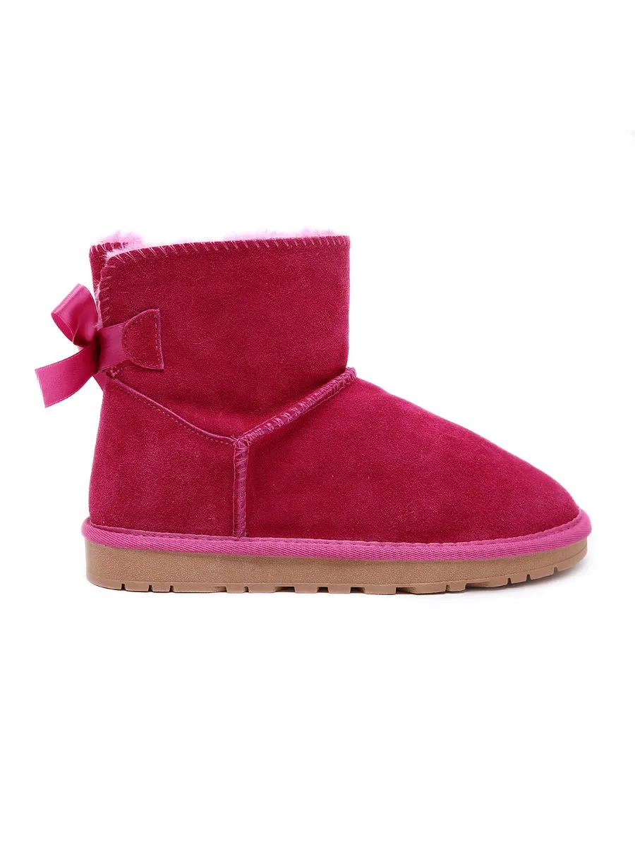 Ribbon Bow-Back Ultra Mini Boots