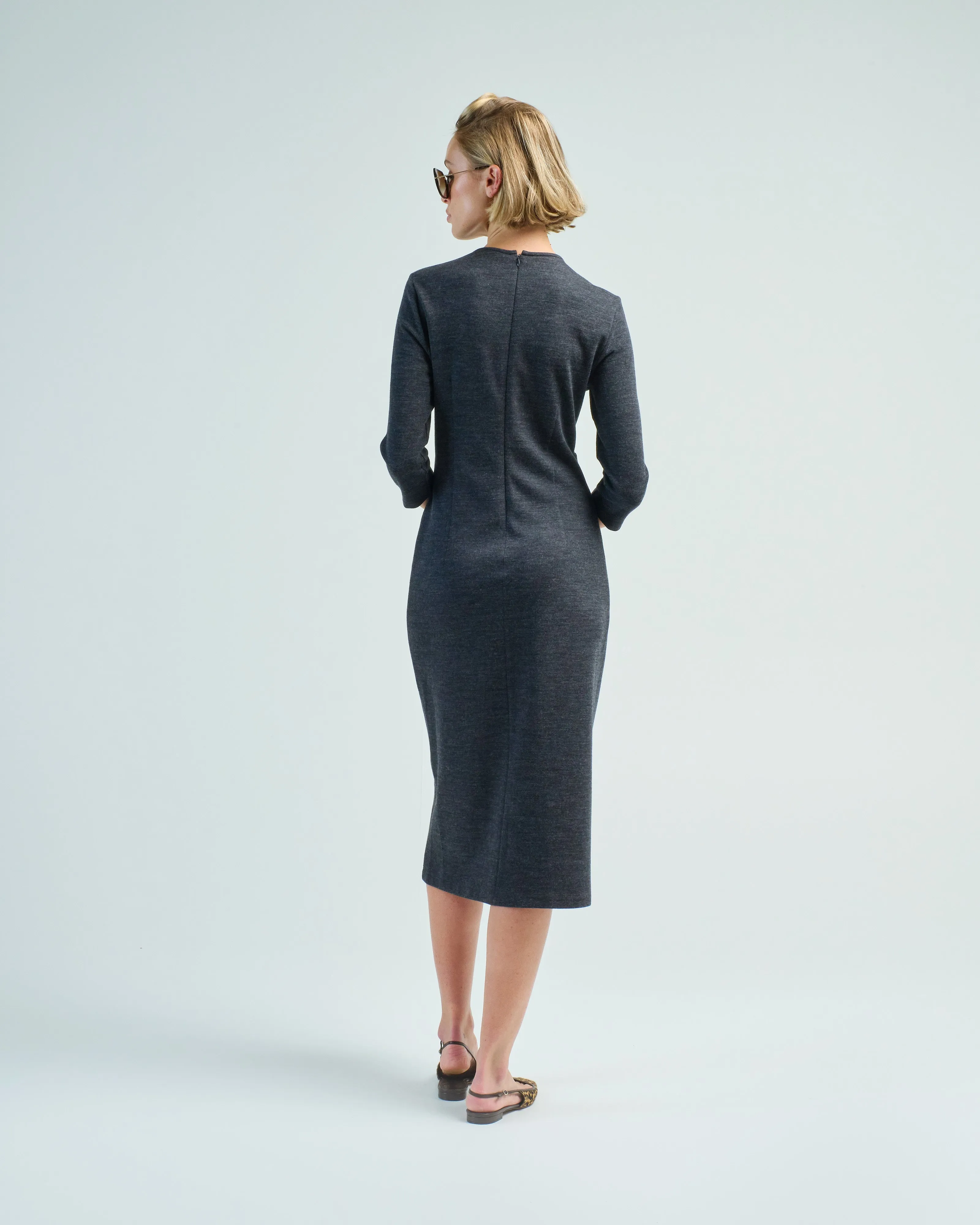 round neck long dress