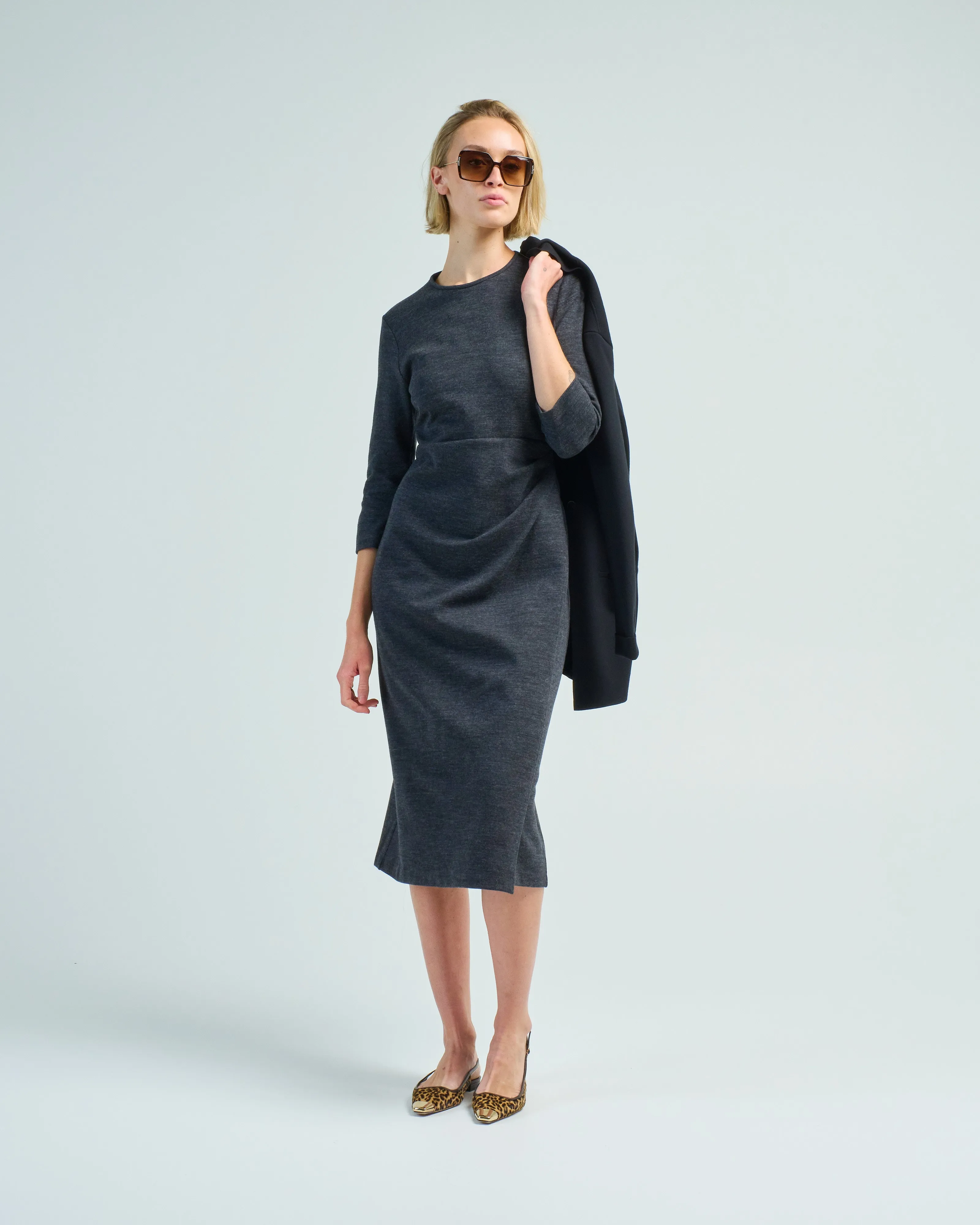 round neck long dress